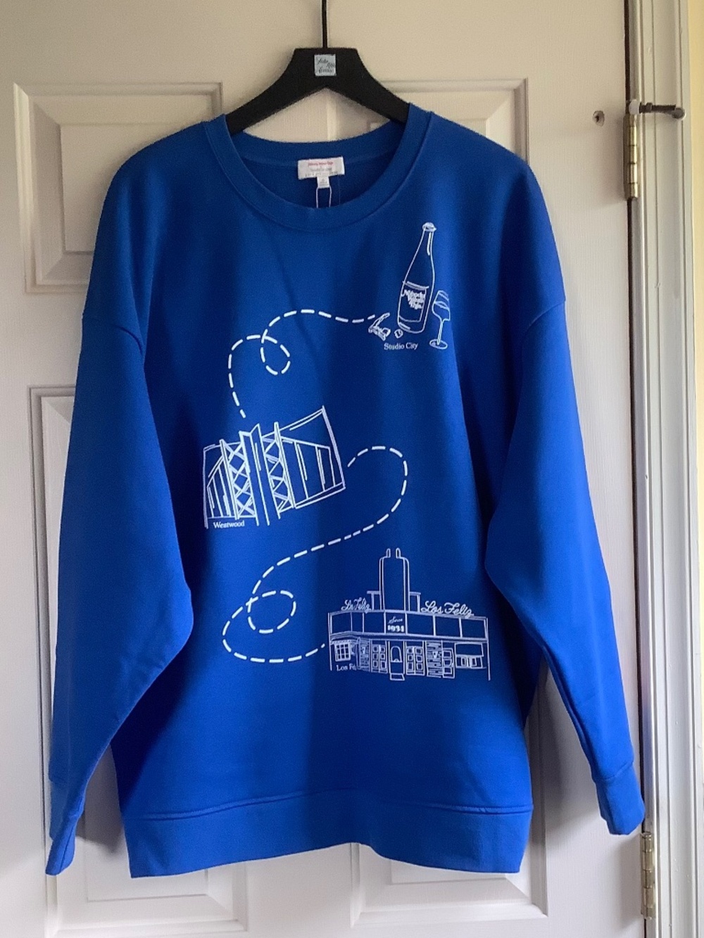 Favorite Daughter Nobody Wants This Guide Sweatshirt Blue SZ XL